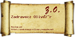 Zadravecz Olivér névjegykártya